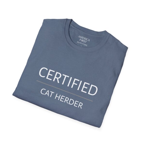 Hilarious "Certified Cat Herder" Unisex T-Shirt - Image 12