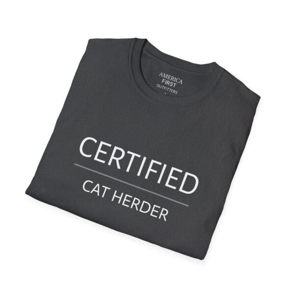Hilarious "Certified Cat Herder" Unisex T-Shirt - Image 8