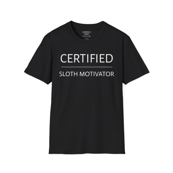 Comical "Certified Sloth Motivator" Unisex T-Shirt!
