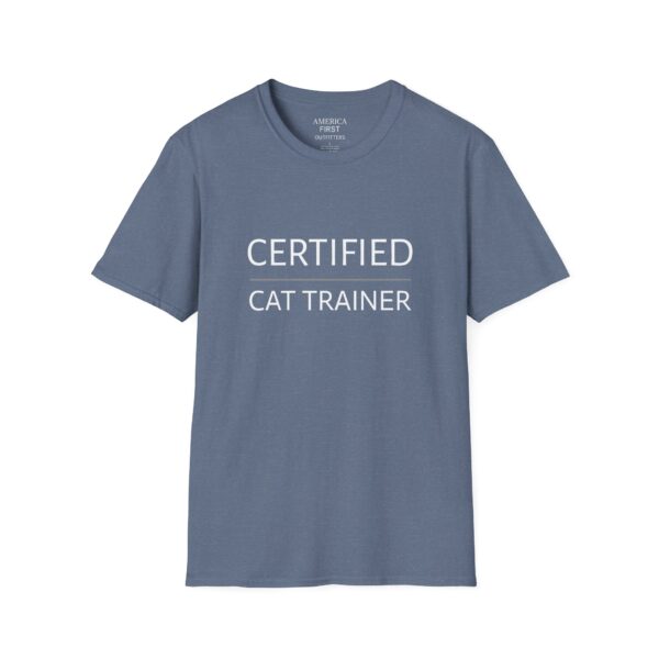 Funny "Certified Cat Trainer" Unisex T-Shirt - Image 9