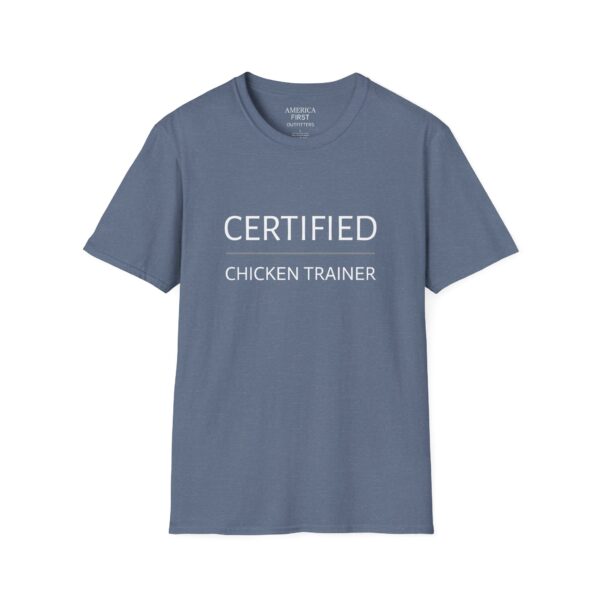 Hilarious "Certified Chicken Trainer" Unisex T-Shirt - Image 9