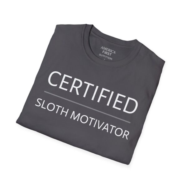 Comical "Certified Sloth Motivator" Unisex T-Shirt! - Image 12