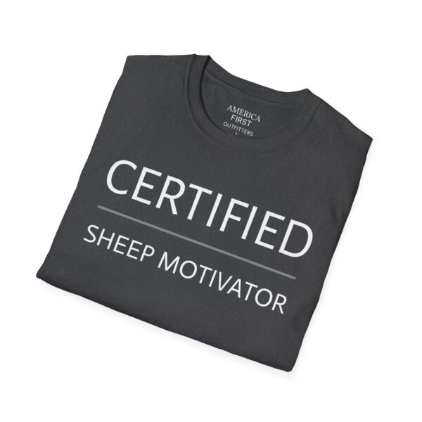 Funny "Certified Sheep Motivator" Unisex T-Shirt! - Image 12