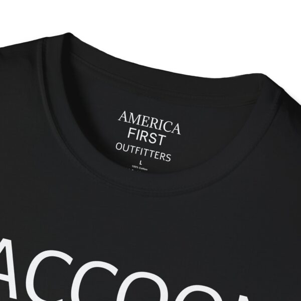 Amusing "Raccoon Etiquette Coach" Unisex T-Shirt! - Image 3